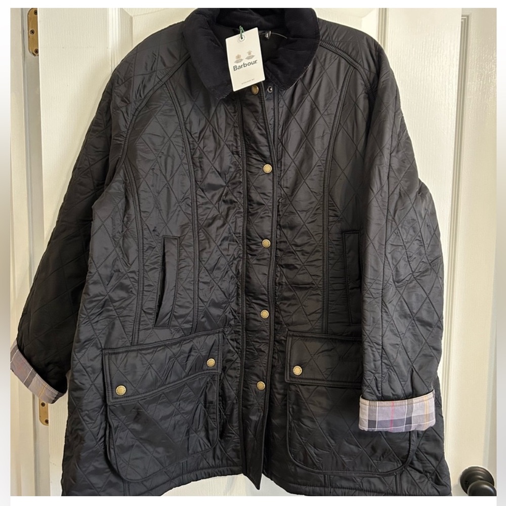 Barbour Black Beadnell Polarquilt Jacket Sz 1X